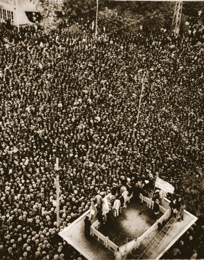 The appeal of Macedonia against the Bulgarian invasion: a mass meeting at Salonika by English Photographer